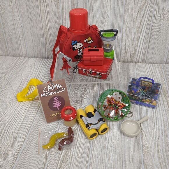 Vintage Camp Theme Bundle Toys Snoopy Canteen Spiders - Picture 1 of 7